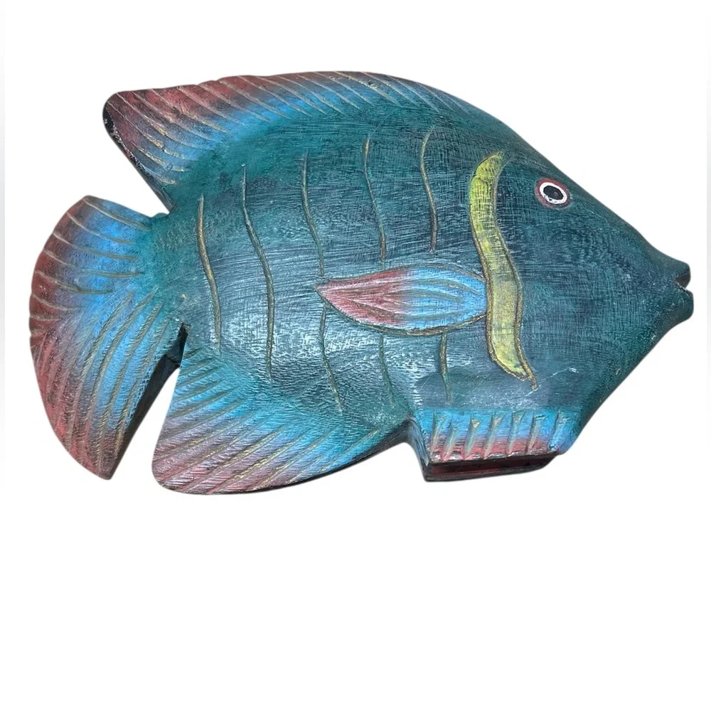 Decorative Green Fish Sculpture